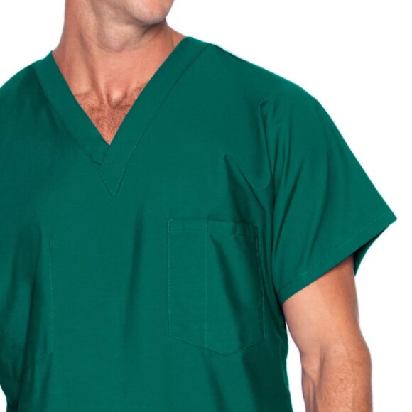 *Scrubs 2 Sets for $9.60* EUC Pandamed Unisex Scrubs Set Hunter Green - Picture 1 of 6